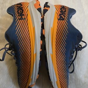 Hoka Men's Blue and Orange Running Shoes